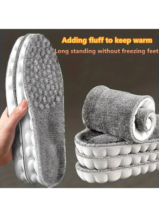 Thickened Warm Plush Shoe Insoles 6pcs For EU37 38 Snow Boots Hiking Running - Image 2